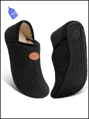 ATHMILE Microfiber Slippers Convertible Heel Barefoot Non-Slip Indoor Outdoor